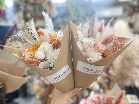 花束(筒型ラッピング) ドライフラワー ortensia(オルテンシア) 通販