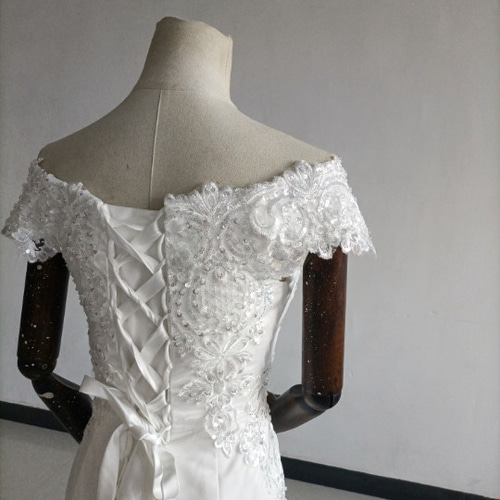 美品！ウエディングドレス キラキラのハンドビーディング マーメイド  