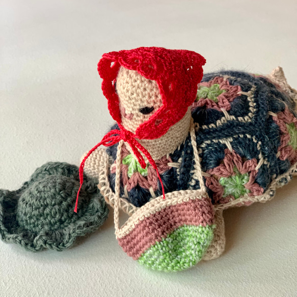 アフリカンフラワー カメのあみぐるみ 編みぐるみ あみぐるみ