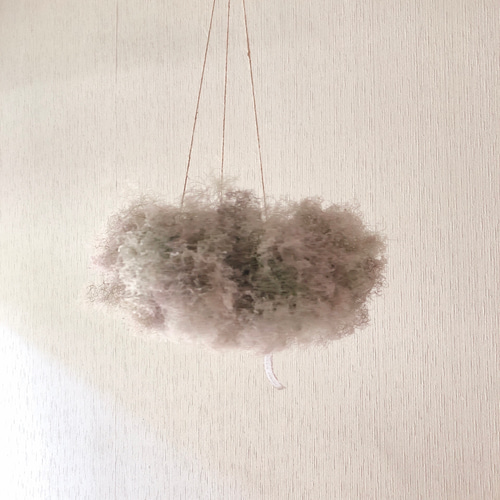 スモークツリー もふもふ フライングリース ③ L 33cm ドライフラワー