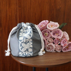 インド刺繍リボン巾着 2枚目の画像