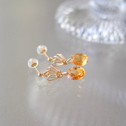 M’s Casa。パイナップルクッキーピアス 受注生産》焼き立てアップルパイのピアス♡フェイクスイーツ
