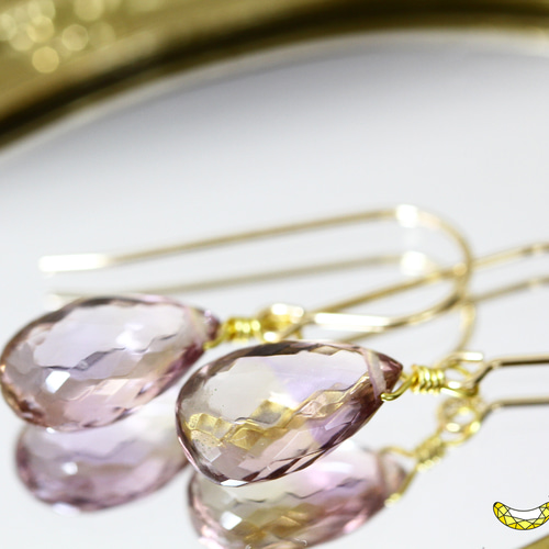 最高品質AAAAA アメトリン ペアシェイプ 極上ブリオレットカット 14kgf