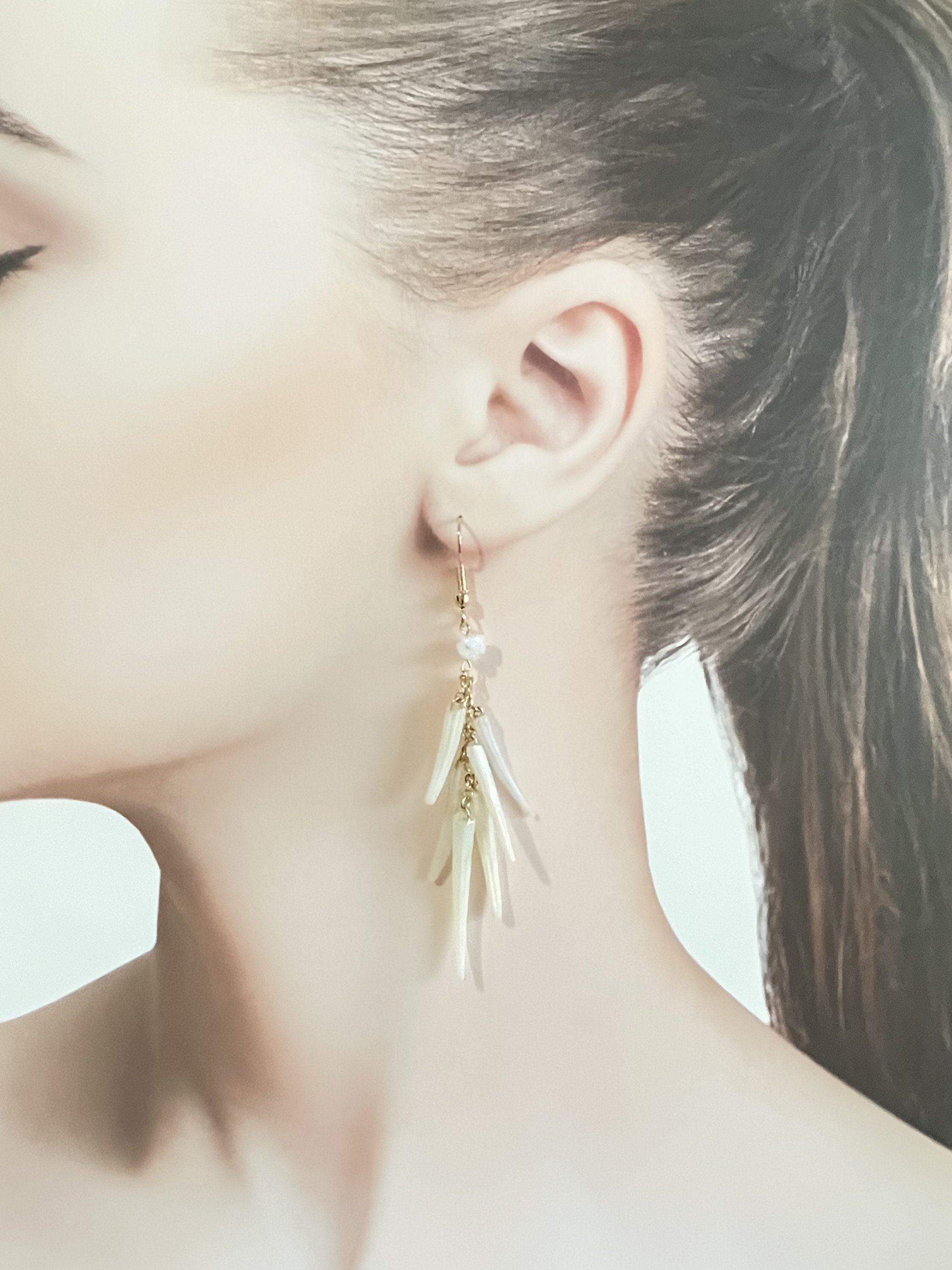 ジャラジャラツノガイピアス