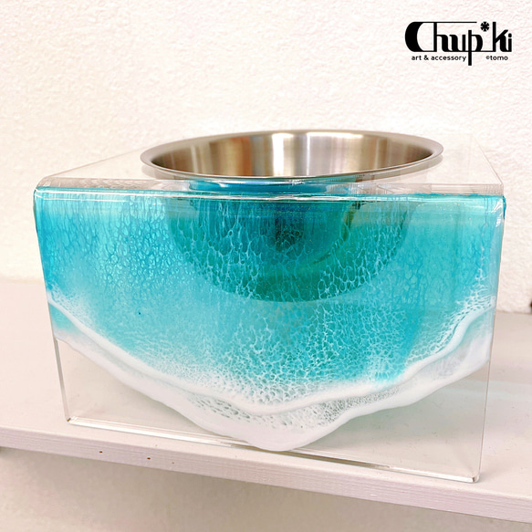 ペットフードスタンドレジンアート