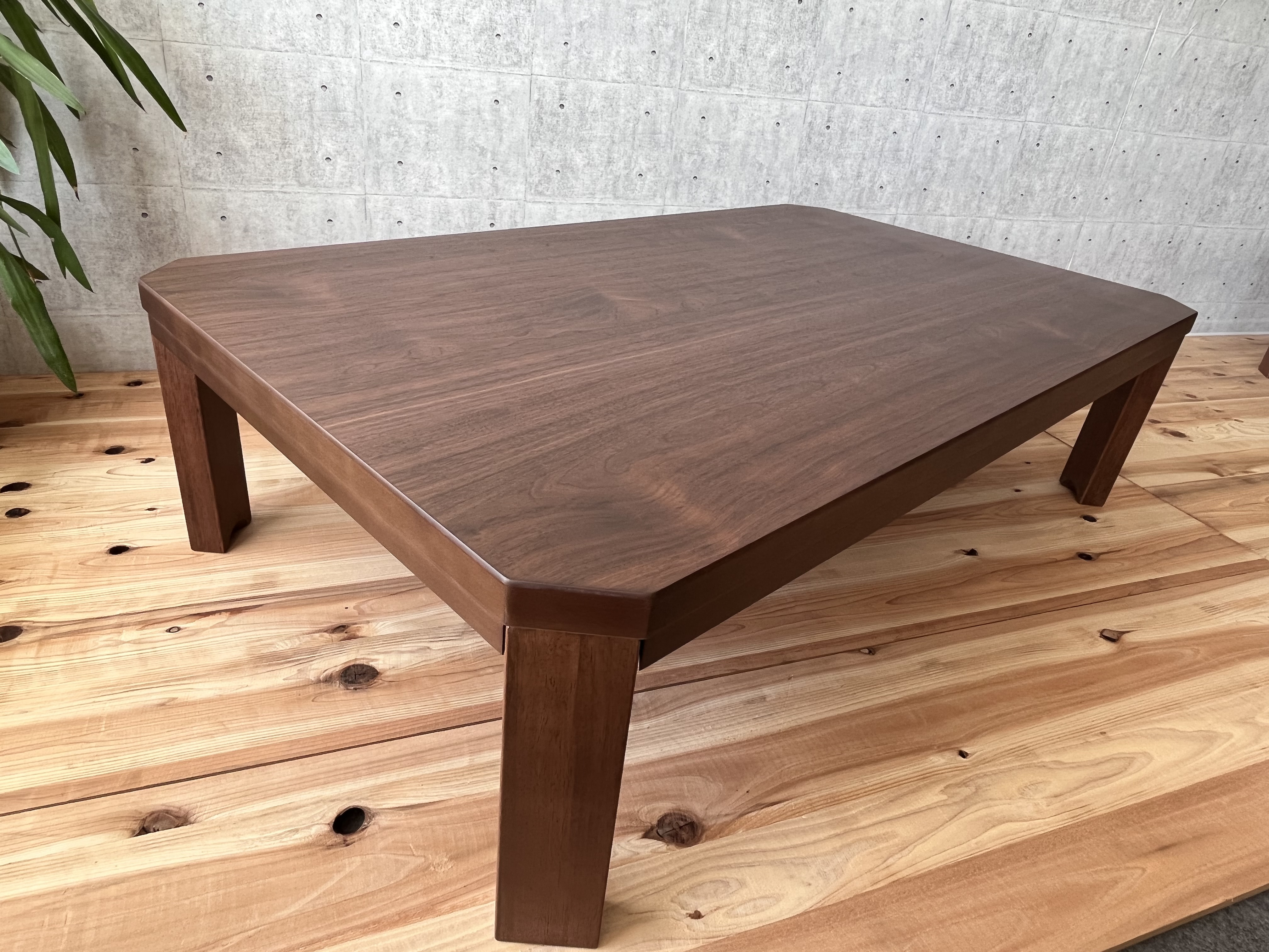 折りたたみ式テーブル 120×75 ウォールナット突き板 ローテーブル ...
