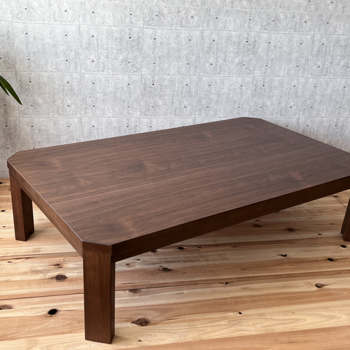 国産】Slim ウォールナット折りたたみ可能なテーブル 幅120cm