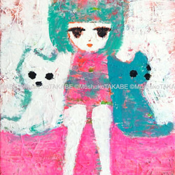 [loving creatures] #small_painting #art #絵 #肖像画 #愛のいきもの 1枚目の画像