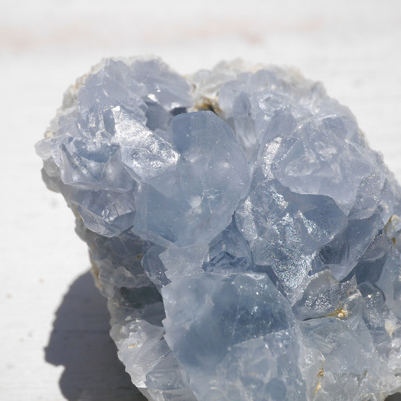 天然石 約182g約61mmセレスタイト(マダガスカル産)クラスター原石結晶ぎっしり天青石[ce-220629-01] 8枚目の画像