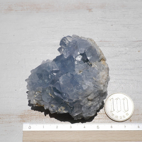 天然石 約182g約61mmセレスタイト(マダガスカル産)クラスター原石結晶ぎっしり天青石[ce-220629-01] 19枚目の画像