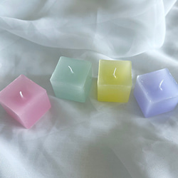 cube candle*キャンドル*アロマキャンドル*4個セット* 2枚目の画像
