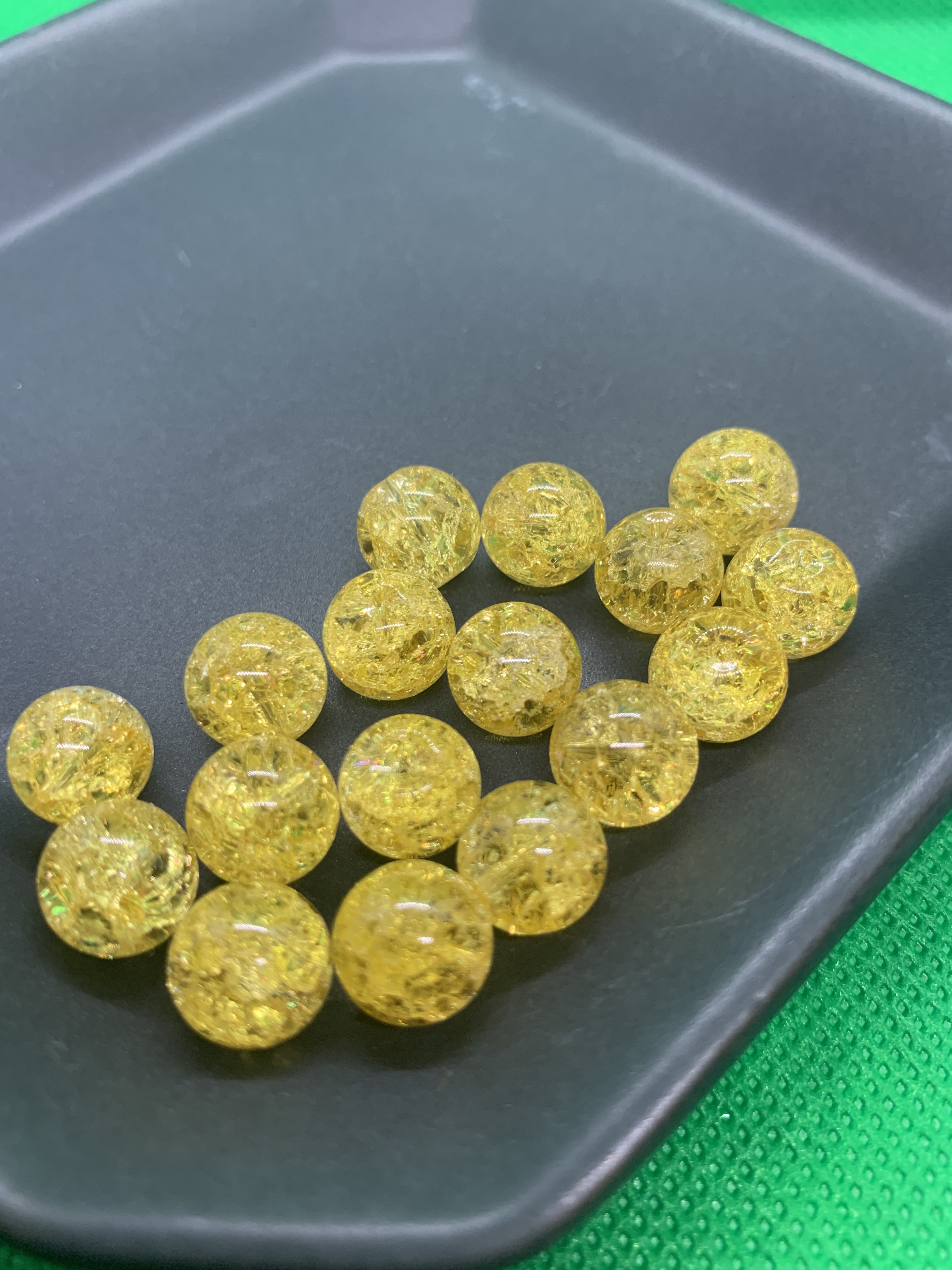 【まゆ】シトリン✕イエロークラック水晶のマーメイド形オルゴナイト☆他４点