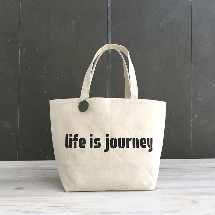 トートバッグ（LIfe is journey）L横長サイズ　ブラック 7,722円