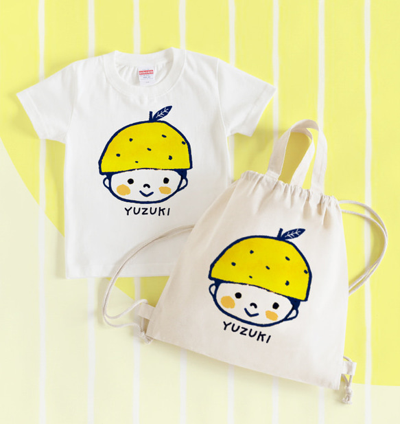 ◉イラストが選べる！名入れTシャツとナップザックの2点セット◉ 4枚目の画像