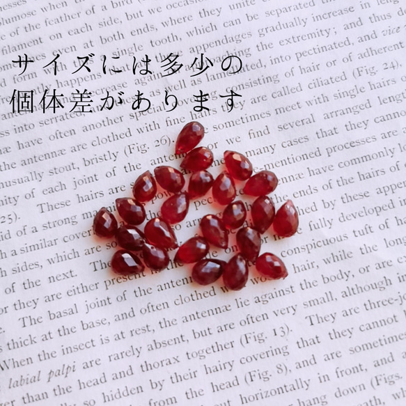 ♢宝石質♢ ✴濃い赤✴ 小粒ルビー 7月誕生石 14kgfピアス/イヤリング 8枚目の画像