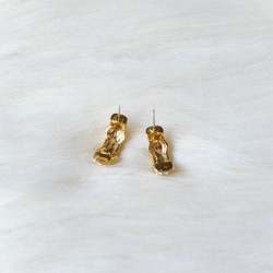 菱角接鑽青春春季日和 古菫珠寶耳針式飾 品耳環 piercing earrings 第5張的照片