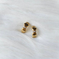 菱角接鑽青春春季日和 古菫珠寶耳針式飾 品耳環 piercing earrings 第2張的照片