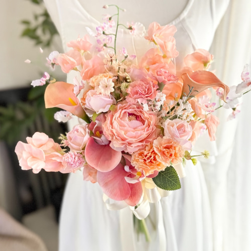 胡蝶蘭 アンスリューム✴︎ アンティークピンク アームブーケ