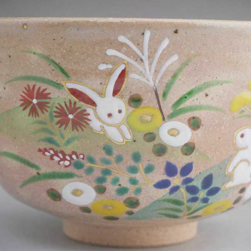 ◇商品番号 57 兎と秋草抹茶茶碗 亨 茶碗・めし碗 松韻堂 通販
