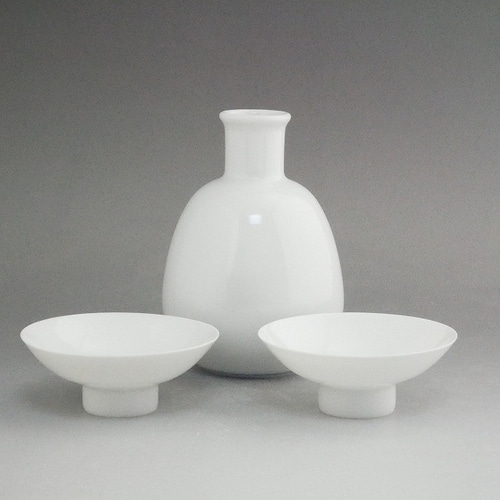 白磁酒器セット 賀泉 おちょこ・ぐい呑み・徳利 松韻堂 通販 14201606