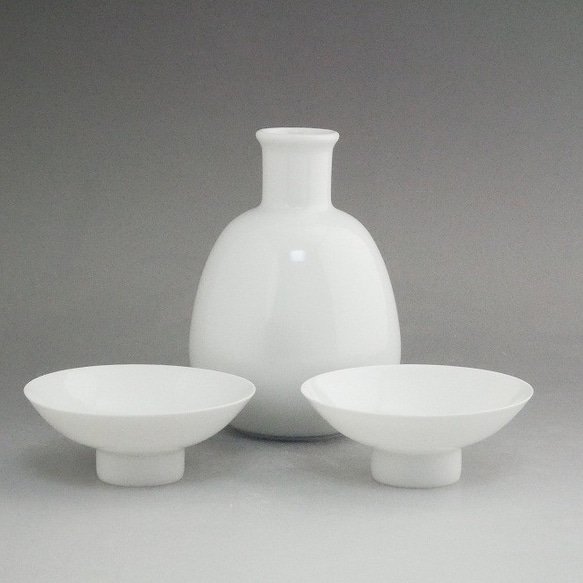 白磁酒器セット 賀泉 おちょこ・ぐい呑み・徳利 松韻堂 通販 14201606
