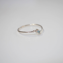 ＜特集掲載＞海の雫リング (silver×Aquamarine ) *〜ストーンカスタマイズ〜* 5枚目の画像