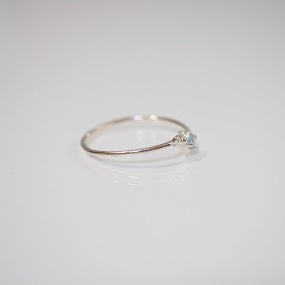 ＜特集掲載＞海の雫リング (silver×Aquamarine ) *〜ストーンカスタマイズ〜* 8枚目の画像