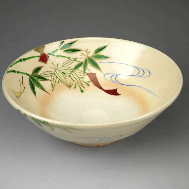 平形夏茶碗 斑唐津平茶碗 P197 浜本洋好作