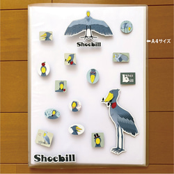 【Shoebillシール・2枚セット】ハシビロコウシール 2枚目の画像