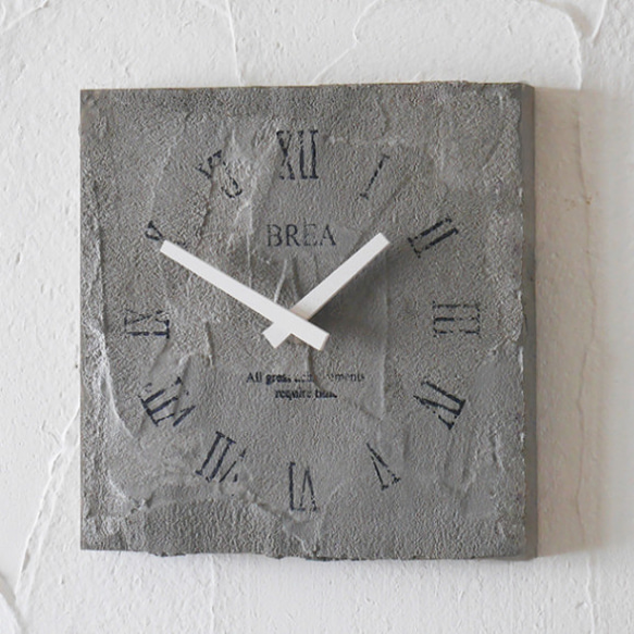 壁掛け時計 スクエア コンクリート風 BREA-1816 掛け時計・置き時計