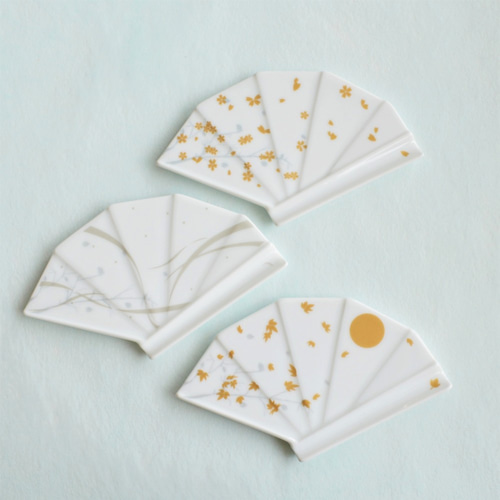sense plate 四季 月 小皿／菓子皿／扇子／0285033 小皿