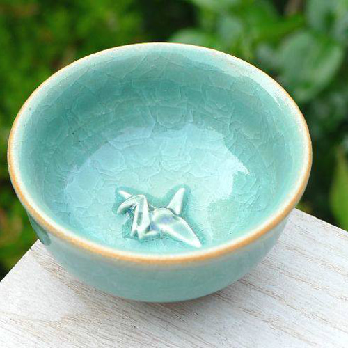 ぐいのみ 鶴 陶仙 おちょこ・ぐい呑み・徳利 松韻堂 通販 14202210