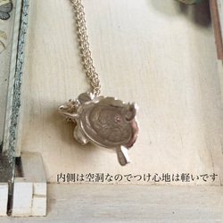 リクガメとルビーのネックレス 8枚目の画像