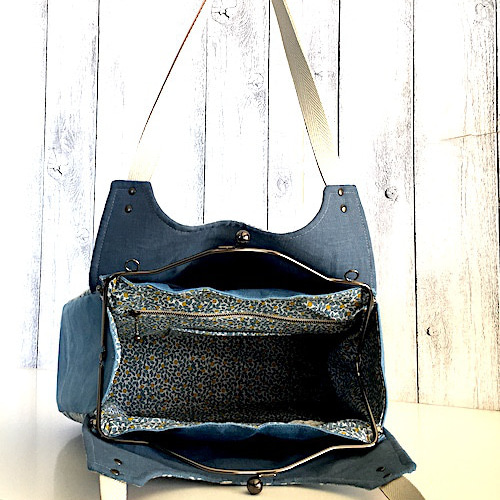 creema限定、ミナペルホネンのシンフォニー、がま口ショルダーバッグ