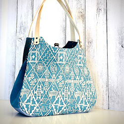 【アネモネ】ミナペルホネン リネン 大きめ がま口バッグ ハンドメイド ミナペルホネン anemone 大きめ がま口バッグ 【アネモネ】ミナ