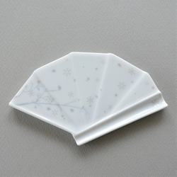 sense plate　四季　雪　小皿／菓子皿／扇子／0285034 2枚目の画像