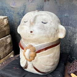 Jizo-san（大）帶坐墊（大） O-128 Ceramic / Jizo / Jizo 第2張的照片