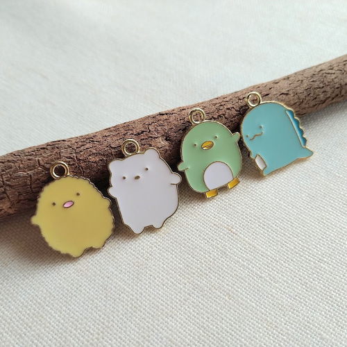 約20×15mm キャラクターチャーム 4種×2 8個セット B392 チャーム