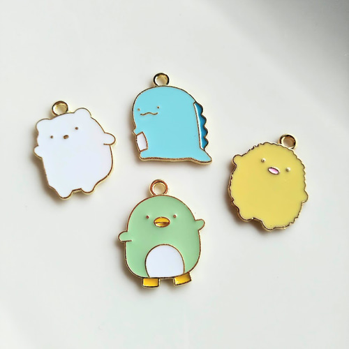 約20×15mm キャラクターチャーム 4種×2 8個セット B392 チャーム