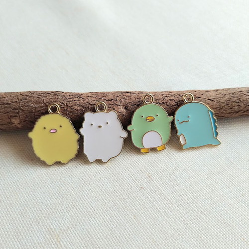 約20×15mm キャラクターチャーム 4種×2 8個セット B392 チャーム