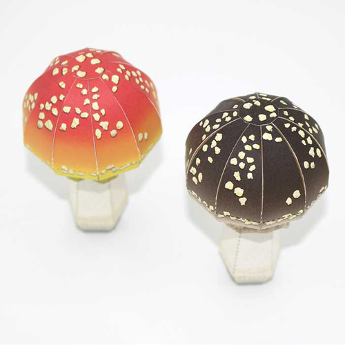 ペーパークラフト ベニテングダケ&テングダケ キット minichal ペーパークラフト ベニテングダケ&テングダケ キット minichal