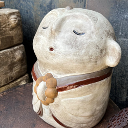 Jizo-san (Large) O-128 Ceramic / Jizo / Jizo 第2張的照片