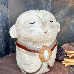 Jizo-san (Large) O-128 Ceramic / Jizo / Jizo 第3張的照片