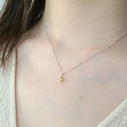 <Tropfen>Gold Drop Necklace / K10×SV925 ≪送料無料≫ KY-026N 2枚目の画像