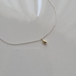 <Tropfen>Gold Drop Necklace / K10×SV925 ≪送料無料≫ KY-026N 4枚目の画像