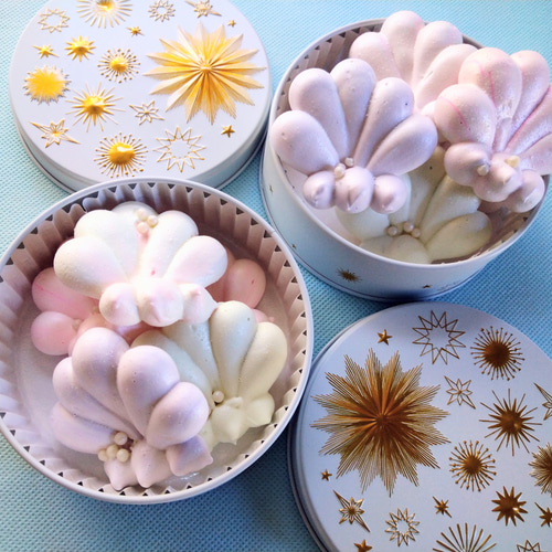 Creema限定』シェル型のメレンゲクッキー クッキー缶 夏のメレンゲ