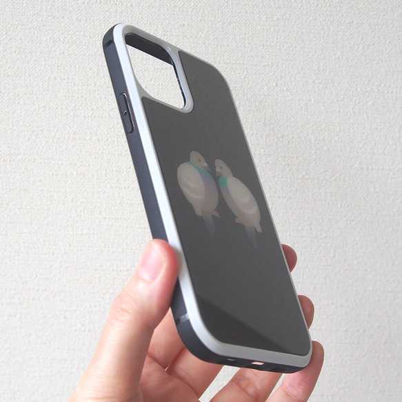 強化ガラスiPhoneケース【なかよし鳩】 #iPhone15対応 12枚目の画像