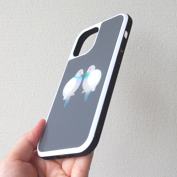 強化ガラスiPhoneケース【なかよし鳩】 #iPhone15対応 11枚目の画像