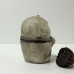 お地蔵さん（小）座布団（中）付き　　Ｏ-129　陶製　/Jizo/地藏 6枚目の画像