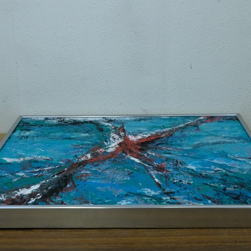 ひろ・あおき 作 「不死鳥」 アクリル/キャンバス F10 仮縁 54x46.5cm